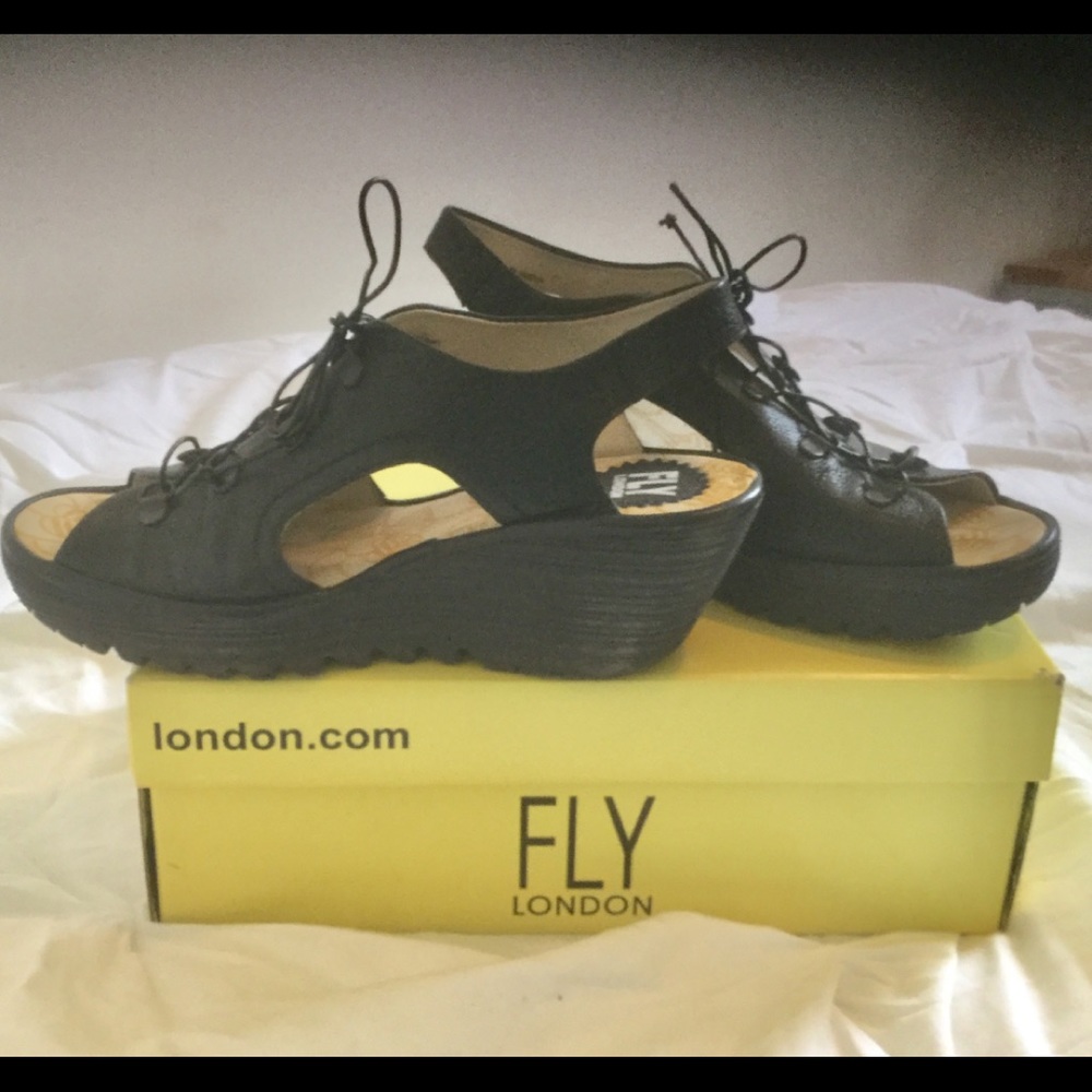 Fly London platform sandals. Size 8. Like New.